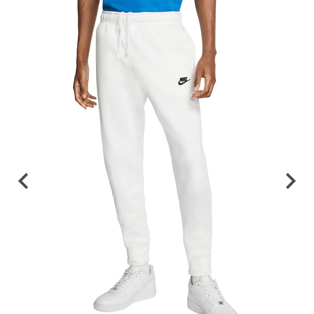 Nike mens sportswear white jogger fleece pants